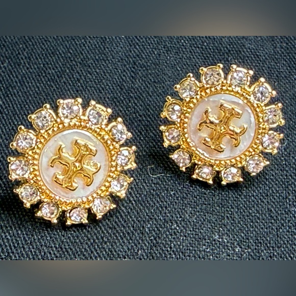 NWT Tory Burch MOONDANCE CRYSTAL STUD EARRINGS - Picture 12 of 12